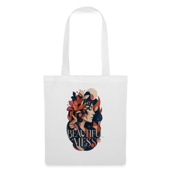 Beautiful Mess – Modern Art Collage - Tote Bag - white - Front