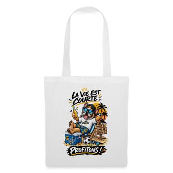 Chien détendu plage No Stress - Sac en tissu - blanc - Devant
