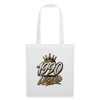1990 Born: Legend with crown - Tote Bag - white - Front