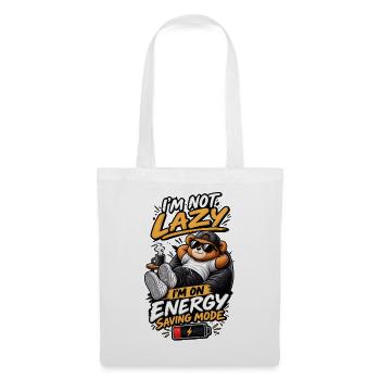 I'm Not Lazy – Energy Saving Mode - Tote Bag - white - Front