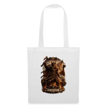 Ferocious Viking Warrior in Firelit Banner - Tote Bag - white - Front