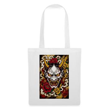 Hannya Maske - Stoffbeutel - Weiß - Vorne