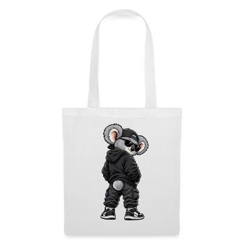 Cool gangster koala in streetwear style - Tote Bag - white - Front