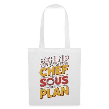Sous Chef Behind Every Great Chef Is Culinary Arts - Stoffbeutel - Weiß - Vorne