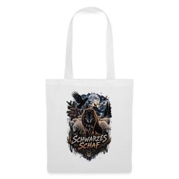 Schwarzes Schaf Wolf Dark Fantasy Shirt - Stoffbeutel - Weiß - Vorne