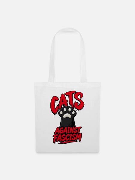 Cats Against Fascism - Stoffbeutel - Weiß
