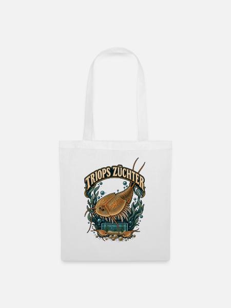 Triops Züchter Urzeitkrebs Retro Motiv - Stoffbeutel - Weiß