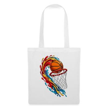 Basketball-Wirbel - Stoffbeutel - Weiß - Vorne