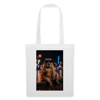 Urban Coffee Capybara - Stoffbeutel - Weiß - Vorne