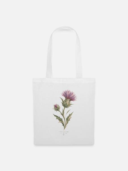 Wildblumen im Aquarell - Stoffbeutel - Weiß