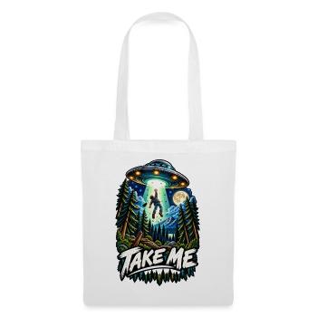 Take Me: Alienentführung im Wald - Stoffbeutel - Weiß - Vorne