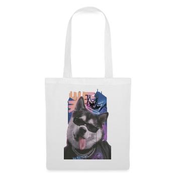 König Hund Neon Streetwear - Stoffbeutel - Weiß - Vorne