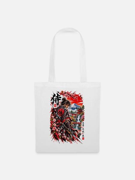 Samurai Spirit – Japan Krieger - Stoffbeutel - Weiß