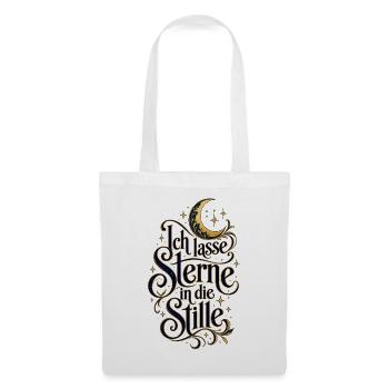 Sterne in die Stille – Ornamentale Typo - Stoffbeutel - Weiß - Vorne