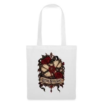 Nie verschickte Briefe: Gothic Rose Siegel - Stoffbeutel - Weiß - Vorne