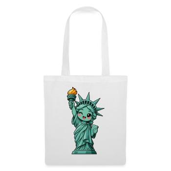 Freiheitsstatue Kawaii Style – New York - Stoffbeutel - Weiß - Vorne