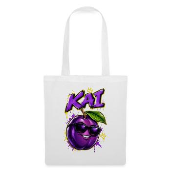 KAI Plum Graffiti Sonnenbrillen-Design - Stoffbeutel - Weiß - Vorne