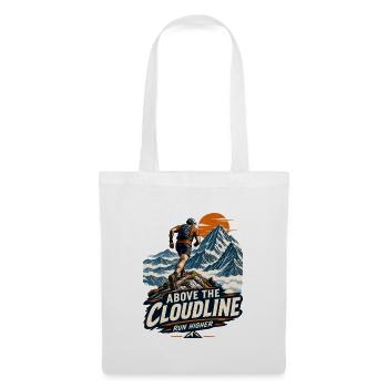 Above_the_Cloudline_Vintage_Mountain_Running_De - Stoffbeutel - Weiß - Vorne