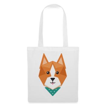 Geometrischer Fuchs - Stoffbeutel - Weiß - Vorne