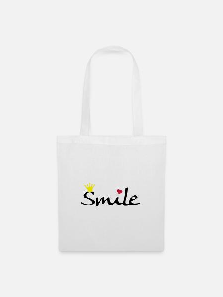Smile - Stoffbeutel - Weiß