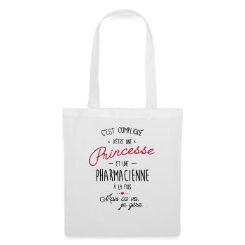 Princesse et Pharmacienne - Sac en tissu - blanc - Devant