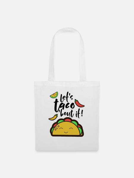 Let's taco 'bout it! - Stoffbeutel - Weiß