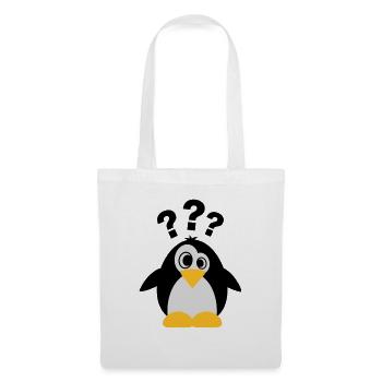 Dummer Pinguin - Stoffbeutel - Weiß - Vorne