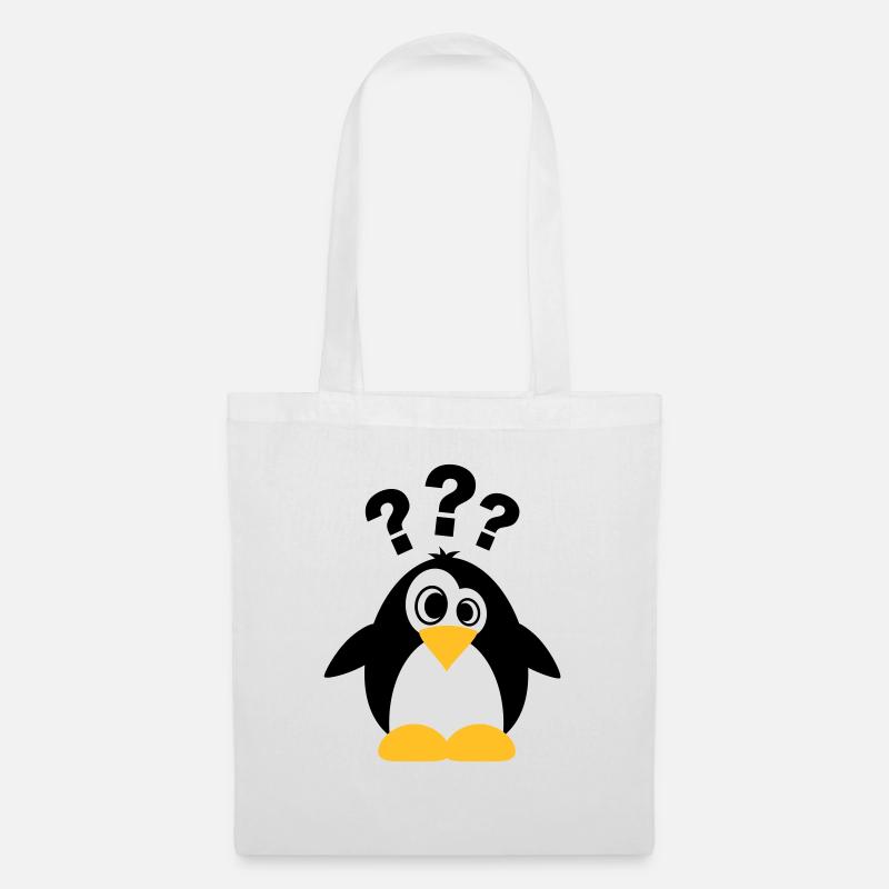 Dummer Pinguin - Stoffbeutel - Weiß