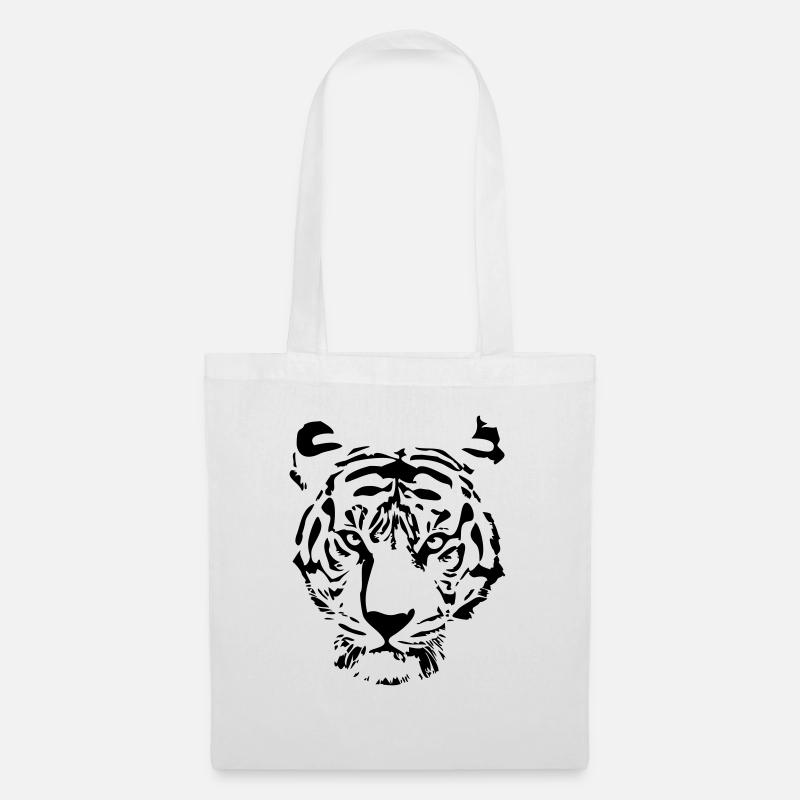 white tiger - Stoffbeutel - Weiß