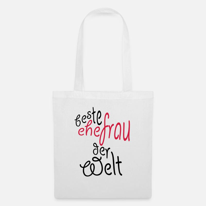 Geschenk für die beste Ehefrau der Welt - Stoffbeutel - Weiß