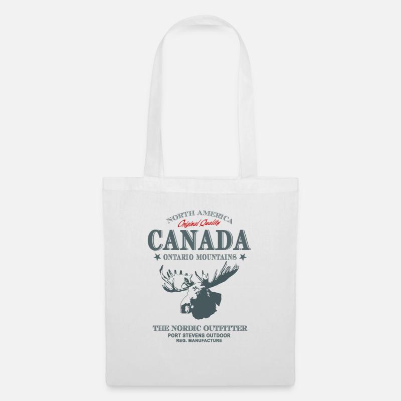 Canada - Moose - Elch - Stoffbeutel - Weiß