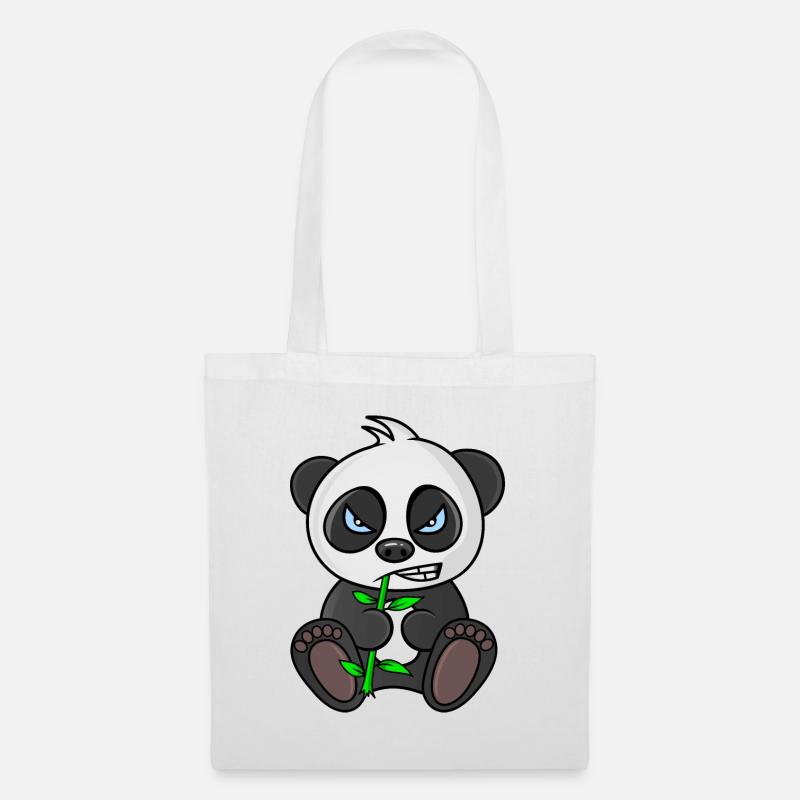grumpy panda, panda bear, mad panda, for babies - Tote Bag - white