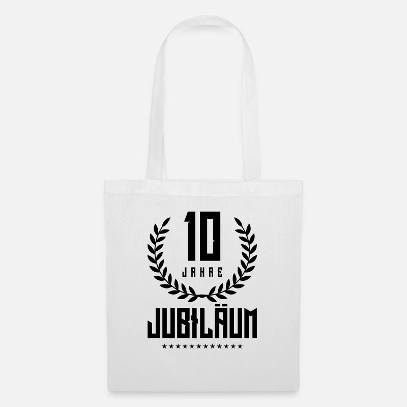 10 jahre jubilaeum kranz - Stoffbeutel - Weiß