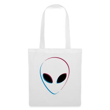 3D effect alien - Tote Bag - white - Front
