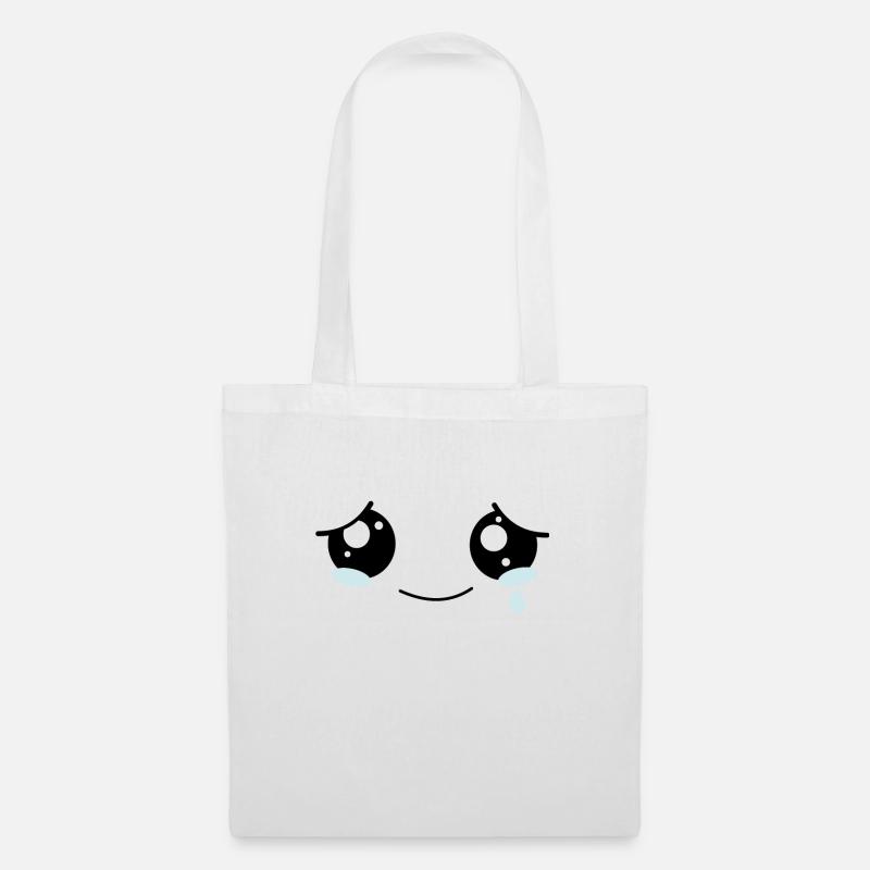 Sad Kawaii Face - Stoffbeutel - Weiß