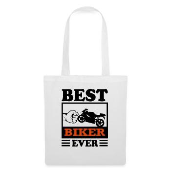 Biker Best Motorrad Motorradfahrer Bikerin - Stoffbeutel - Weiß - Vorne