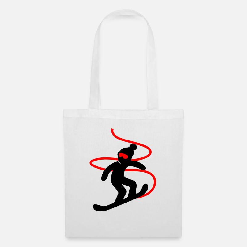 Snowboard Snowboarder - Stoffbeutel - Weiß