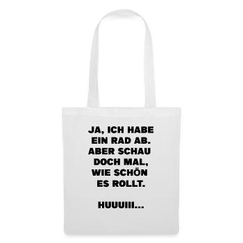 Rad ab lustiges Motto cooler witzig Spruch Vektor - Stoffbeutel - Weiß - Vorne