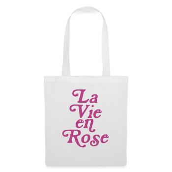 La vie en rose - Sac en tissu - blanc - Devant