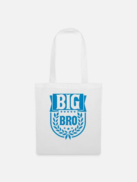 Text Big Bro Logo - Stoffbeutel - Weiß