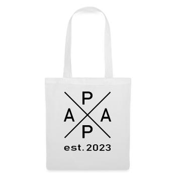 Papa est. 2023 - Stoffbeutel - Weiß - Vorne