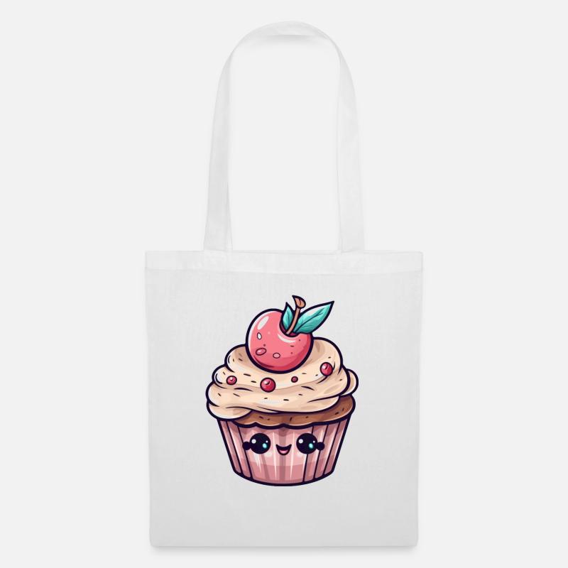 süßer Cupcake - Stoffbeutel - Weiß