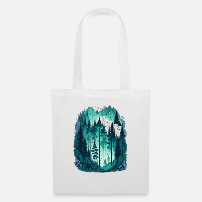 Pine forest - Tote Bag - white