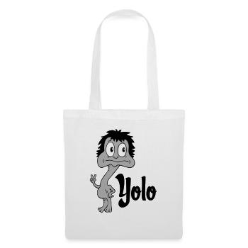 Sprüche Lustige Comic Yolo - Stoffbeutel - Weiß - Vorne