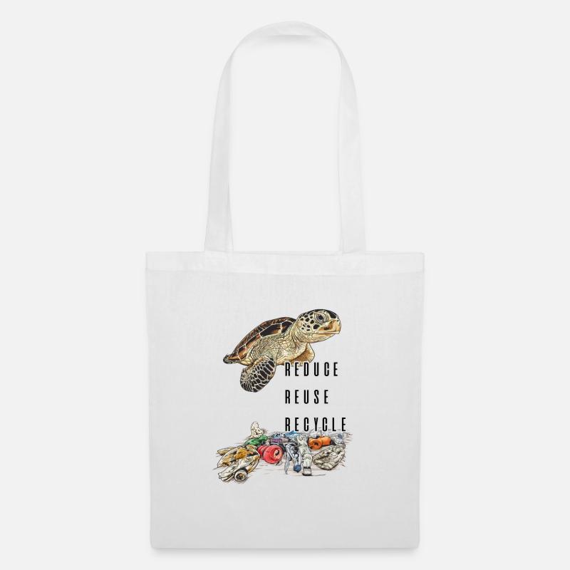 Save the ocean // Umweltverschmutzung - Stoffbeutel - Weiß