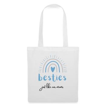 besties just like our moms | best friends - Stoffbeutel - Weiß - Vorne