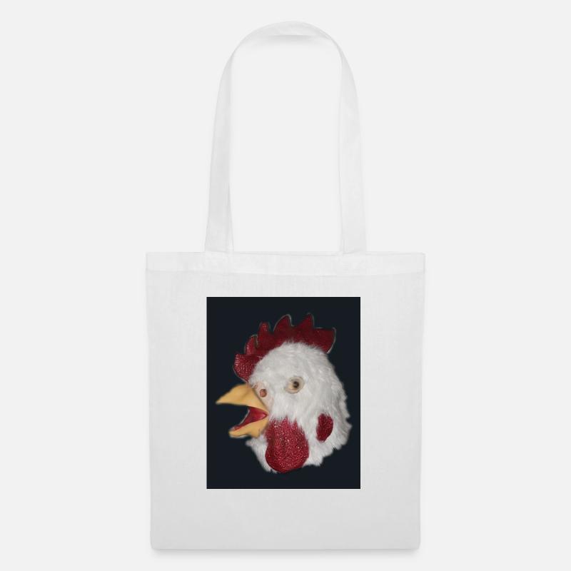 Goggel Hahn Rooster - Stoffbeutel - Weiß