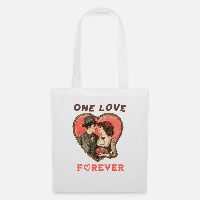 Amour éternel - Sac en tissu - blanc