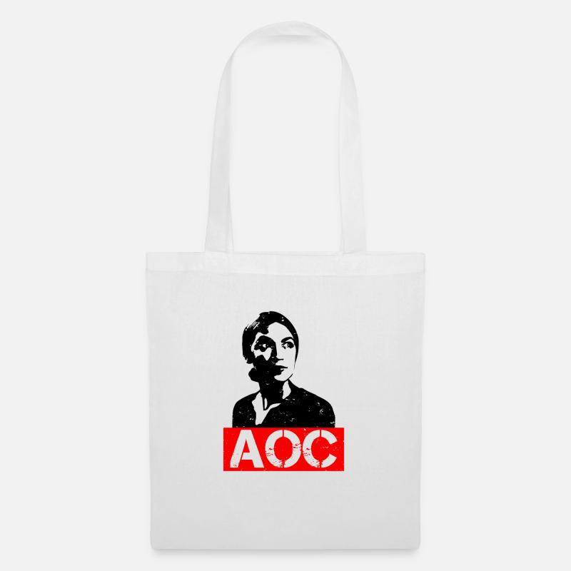 AOC for President 2024 Alexandria Ocasio-Cortez - Stoffbeutel - Weiß