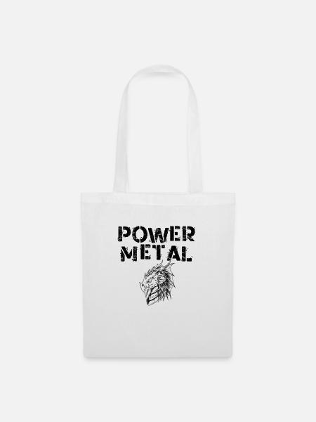 Power Metal Dragon - Stoffbeutel - Weiß
